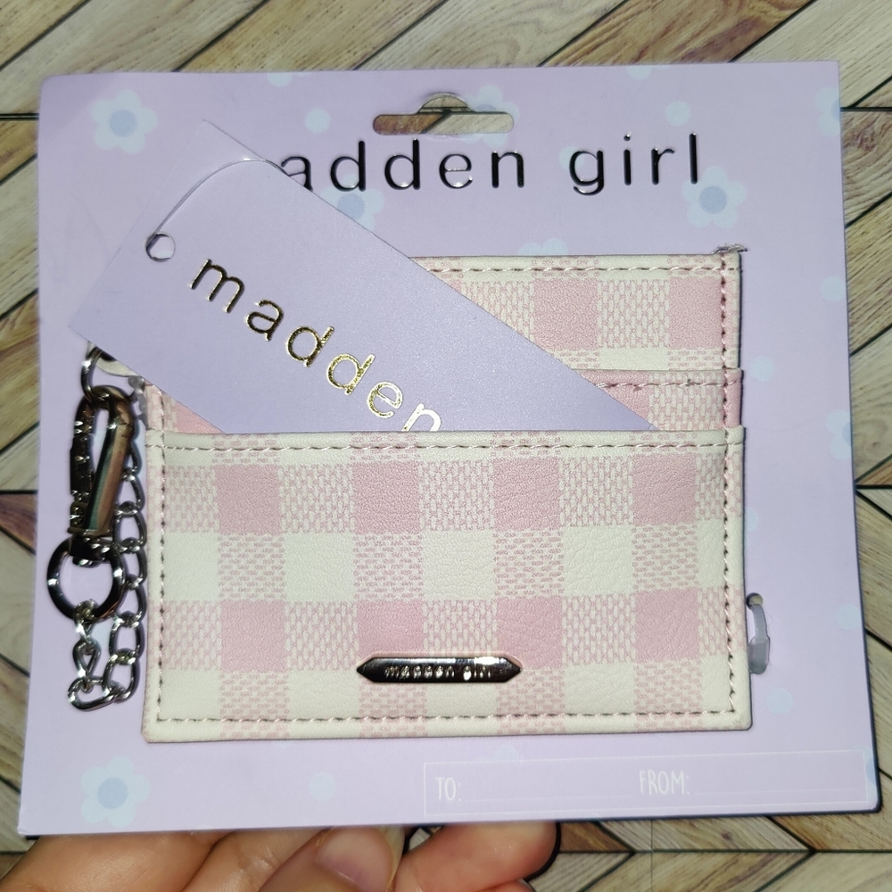 Madden Girl Plaid Card Case